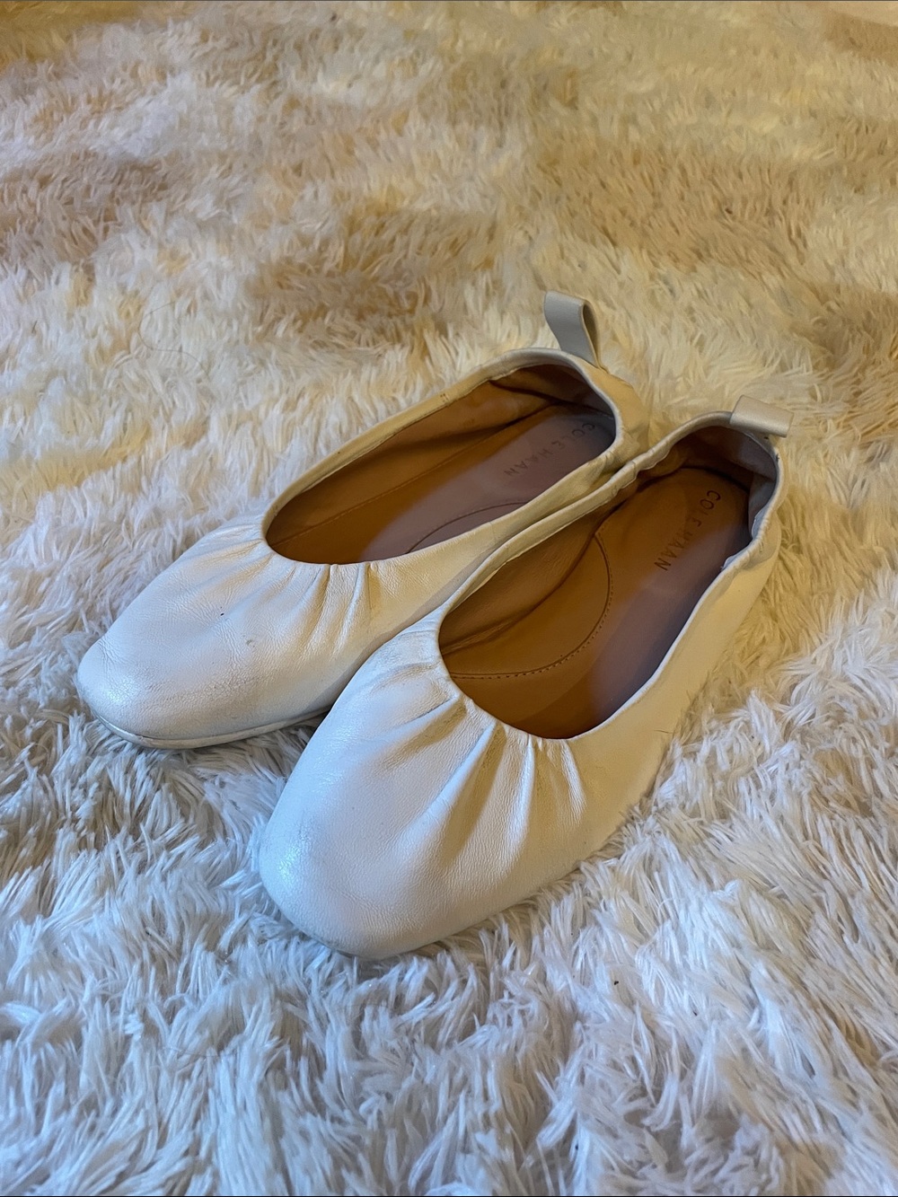 Cole Haan Women’s white Leather Ballet Flats sz 7.5